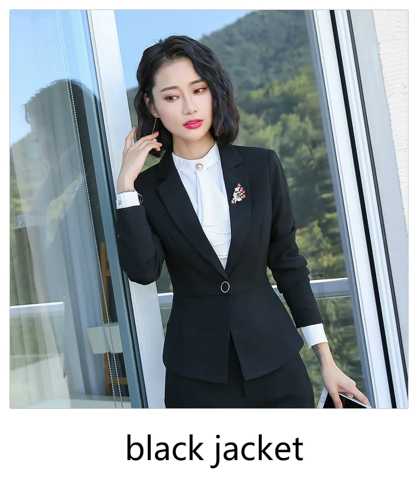 Black Blazer Женский Осенний Блейзер, однотонный, с длинными рукавами, на одной пуговице, Женская куртка, офисный, OL, тонкий, короткий, женский костюм, Офисная Рабочая одежда, пальто, Топ - Цвет: Black Blazer