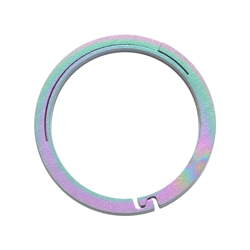 Blue Key Ring Circle Octangle Camping Travel Goods Titanium Alloy EDC Chain Outdoor Portable Keyring Buckle | Спорт и развлечения
