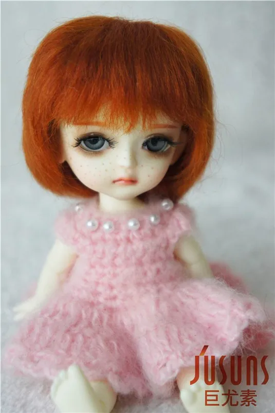 JD071 1/8 BJD кукольные парики мохер парик 5-6 дюймов мальчик короткий парик для моды куклы, крошечные куклы аксессуары - Цвет: Carrot M8