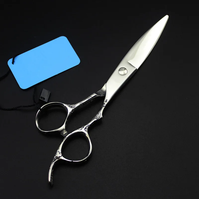 Custom name japan 440c 6 inch Plum handle hair cutting scissors barber makas cut shears haircut scissor hairdressing | Красота и