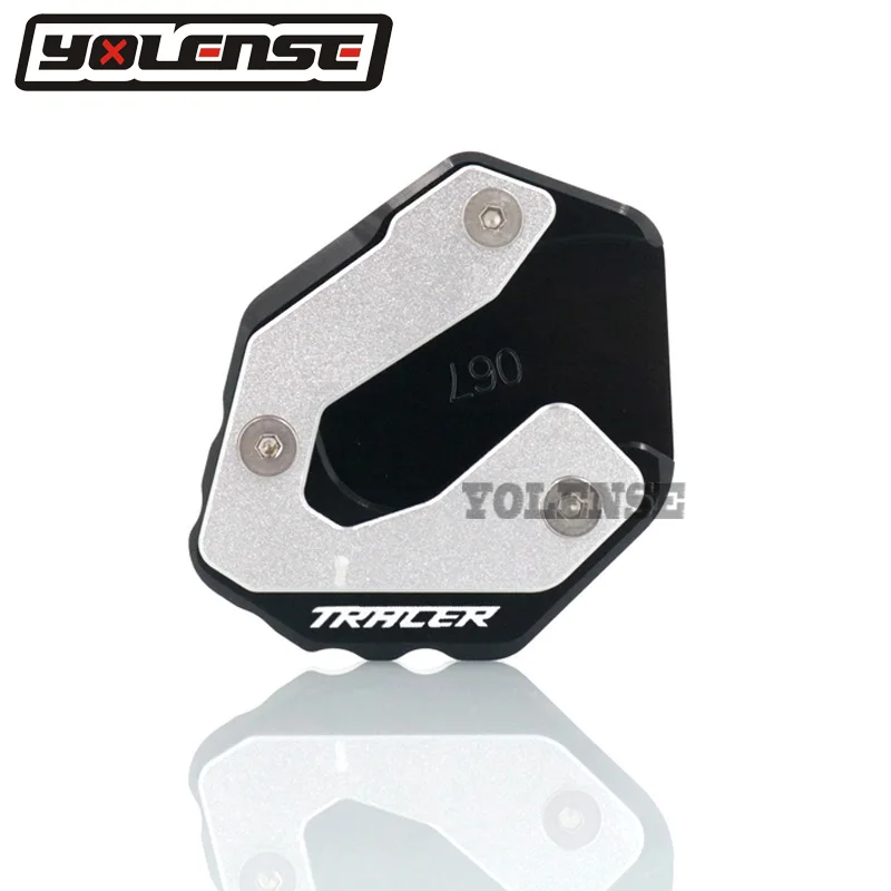 Black-Tracer Для YAMAHA MT-09 MT 09 MT09 Tracer 900 XSR900 XSR 900- мотоцикл Kickstand подножка боковая подставка удлинитель увеличенная пластина - Цвет: Black-Tracer
