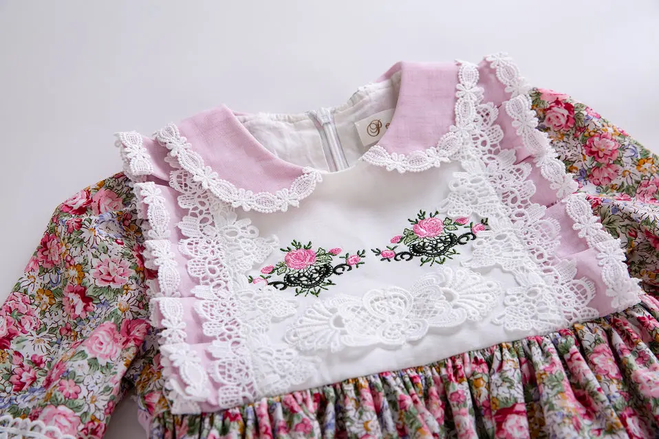Pettigirl мусульманское платье для девочек с длинными рукавами кукольный воротник