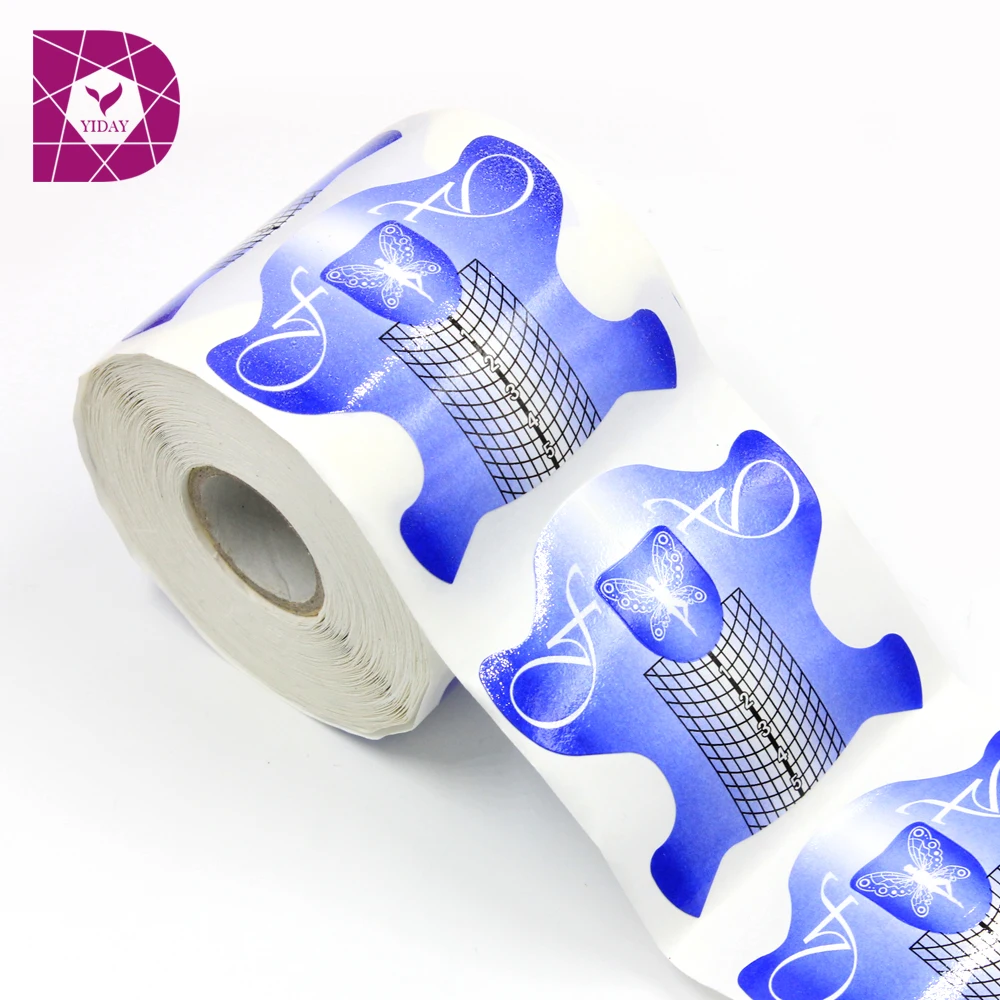 Yiday 1 рулон форма для ногтей с синей бабочкой дизайна формы скульптурирования