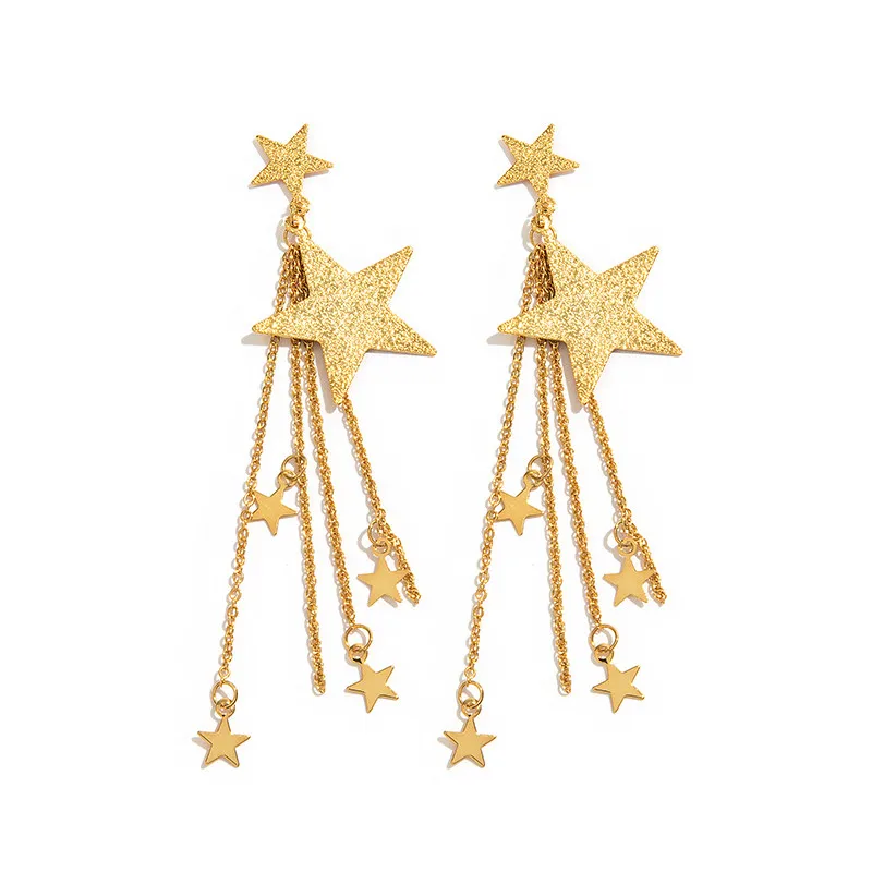 GG&ampCC 925 Silver Needle Five-pointed Star Earrings for Women Girls Fashion Temperament Simple Geometric Party Wedding | Украшения и