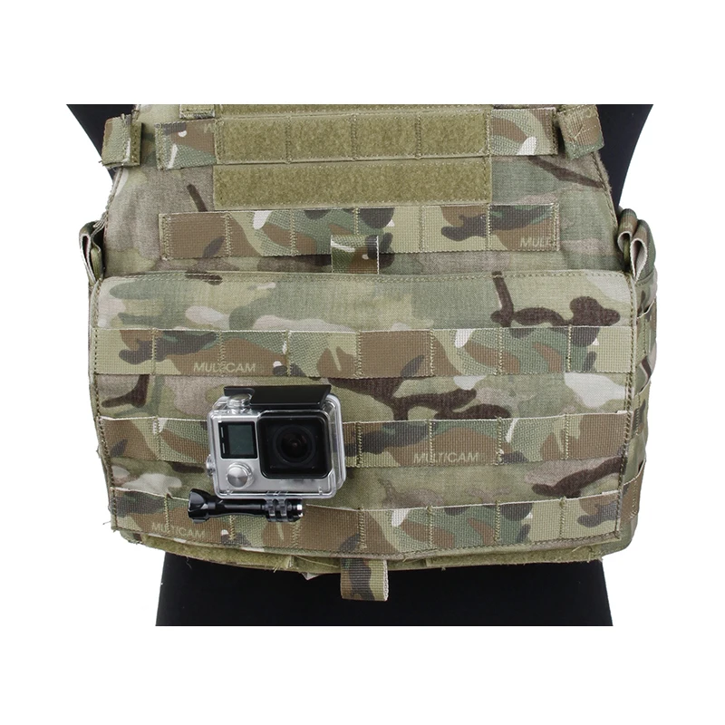 Для Go Pro Аксессуары тактический жилет ЧПУ плоское основание Molle соединение крепление для GoPro Hero 8 7 6 5 4 Sjcam Xiaomi YI 4K eken Cam