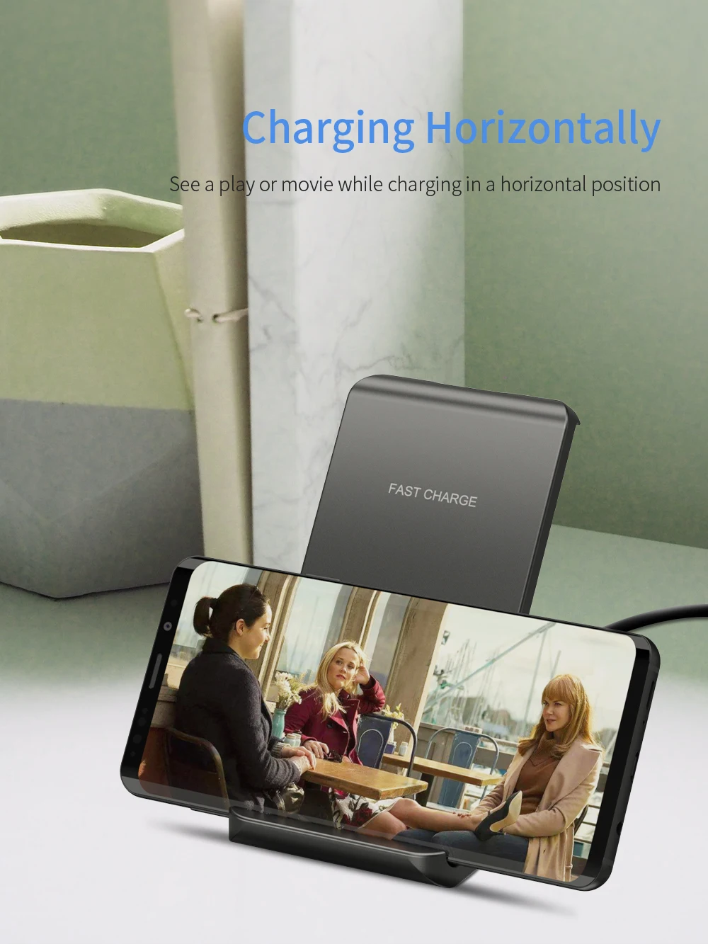 Беспроводное зарядное устройство Essager Qi для iPhone 11 Pro XS Max X 8 Plus samsung Note 10 10 Вт быстрая Беспроводная зарядная док-станция Подставка