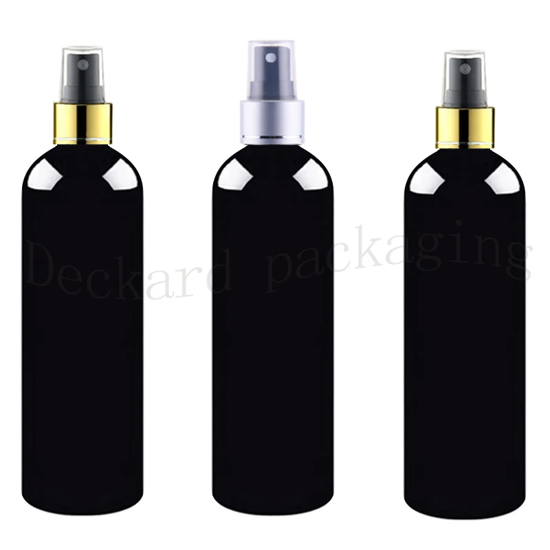 20pc 500ml makeup setting spray pump plastic bottle with gold silver aluminum collar perfume cosmetic PET container | Красота и