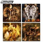 Алмазная 5D картина сделай сам с изображением ангела, полноразмернаяКруглая Мозаика, ручная вышивка, вышивка крестиком, подарочный набор, украшение для дома определ190328