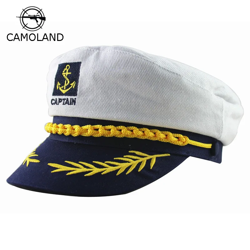 

Adult Captain Costume Boat Yacht Ship Sailor Navy Captain Hat Party Cosplay Cap Sea Boating Nautical Fancy Dress Drop Shipping
