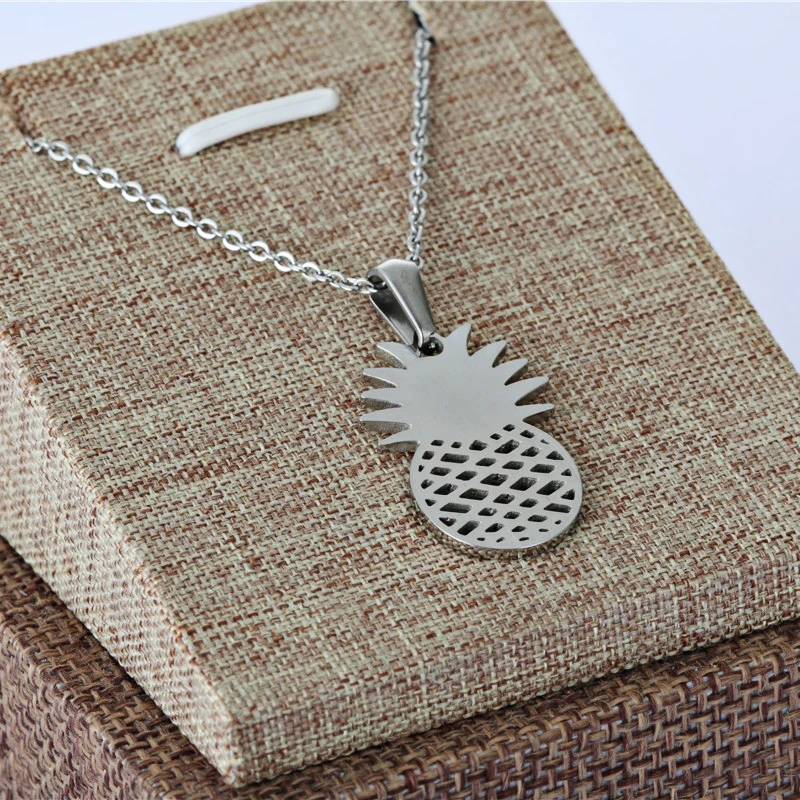 

pineapple sharp necklaces pendant stainless steel cool pendant necklaces Women Girls Statement Female Jewelry