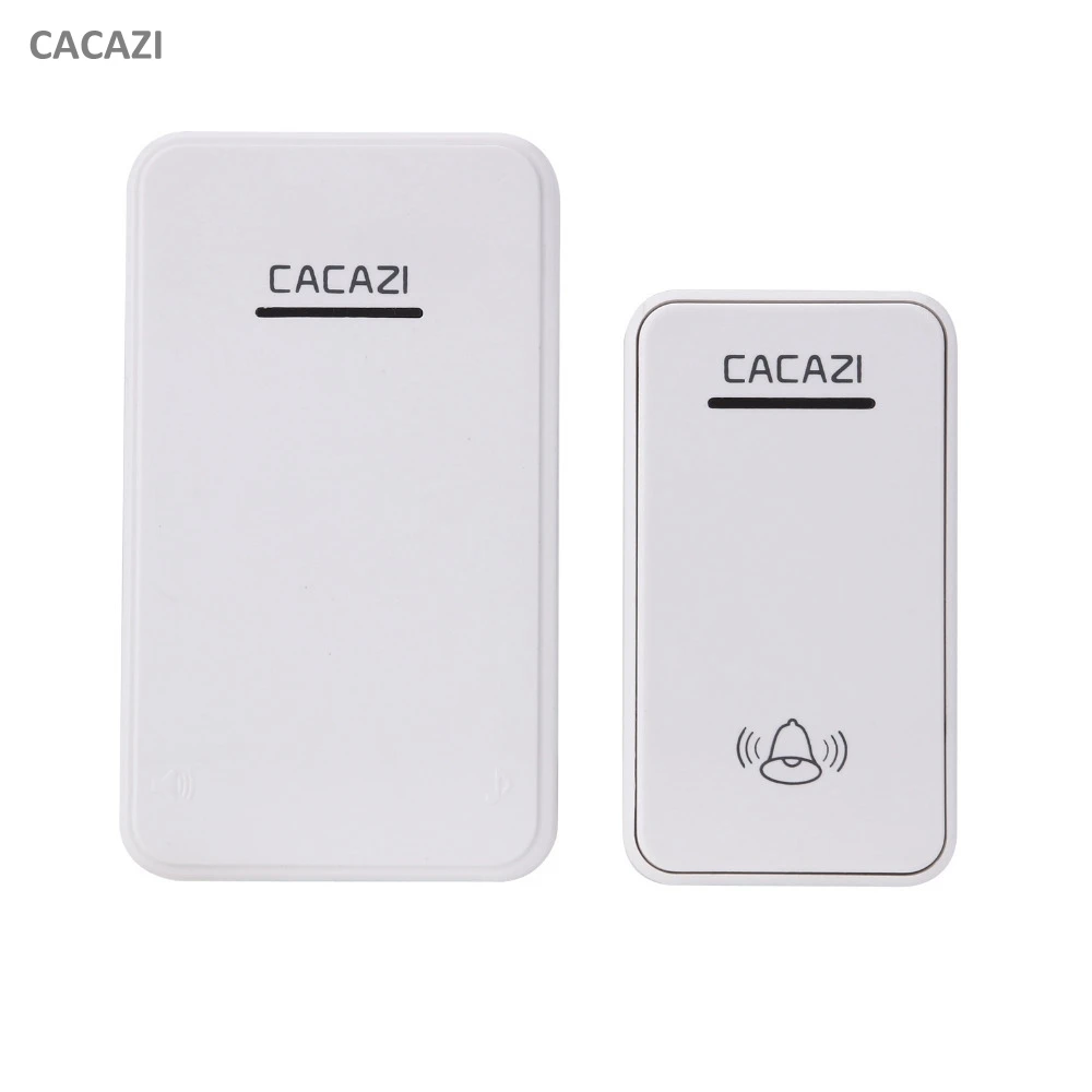 CACAZI белый/черный дальний беспроводной дверной звонок постоянного тока с