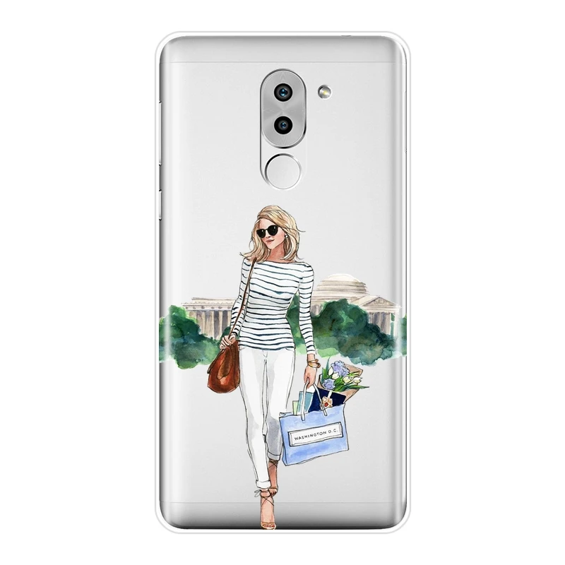 Задняя крышка для Huawei Honor 6A 4C 5C 6C Pro мягкий силиконовый чехол путешествий с героями