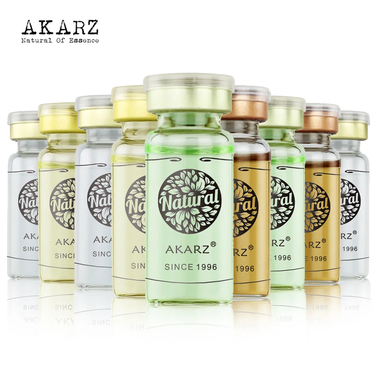 

AKARZ sets Deep sea roe Malachite Toner Apple Polyphenols Yeast vitamin c Hyaluronic acid Collagen Placenta EGF serum 10ml*9