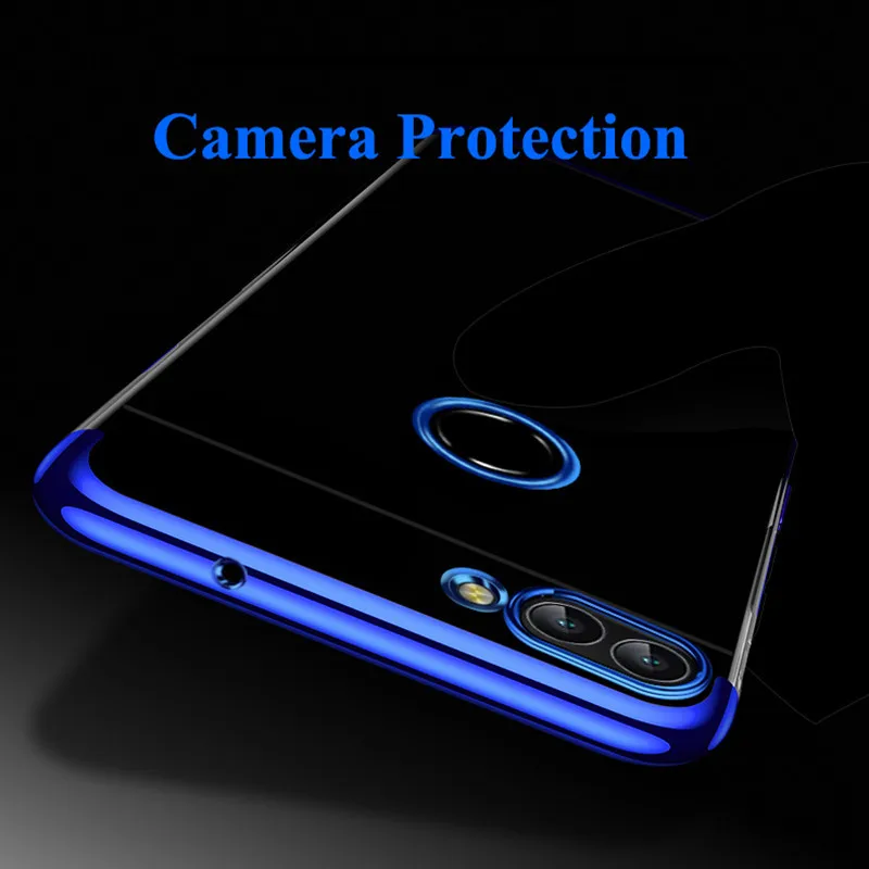 For Huawei Mate 20 case TPU Soft Plating Frame Transparent Back On mate 9 10 P9 P9lite silicon on honor 8 Pro lite Nova |