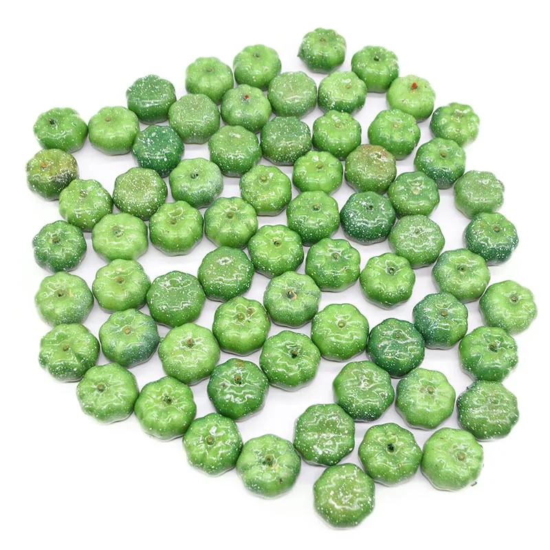 Green YONGSNOW 25/50 шт Мини Поддельные овощей моделирование Хэллоуин Искусственные тыквы для рукоделия дома свадьба день рождения свадебное украшение - Цвет: Green
