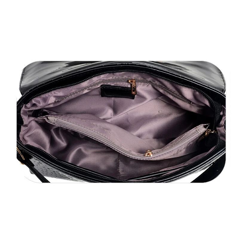 Женская сумка мессенджер из лаковой кожи с узором крокодила|brand shoulder bag|designer bagfashion