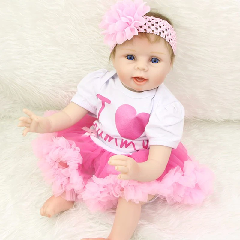 

Baby doll newborn 22inch 55cm soft cotton body silicone reborn baby girl dolls toys gift for child bebes reborn menina bonecas
