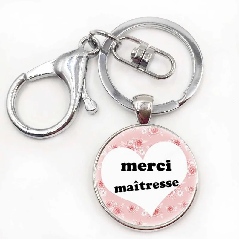 Merci maitresse подвесной держатель модное серебряное кольцо из цветного стекла