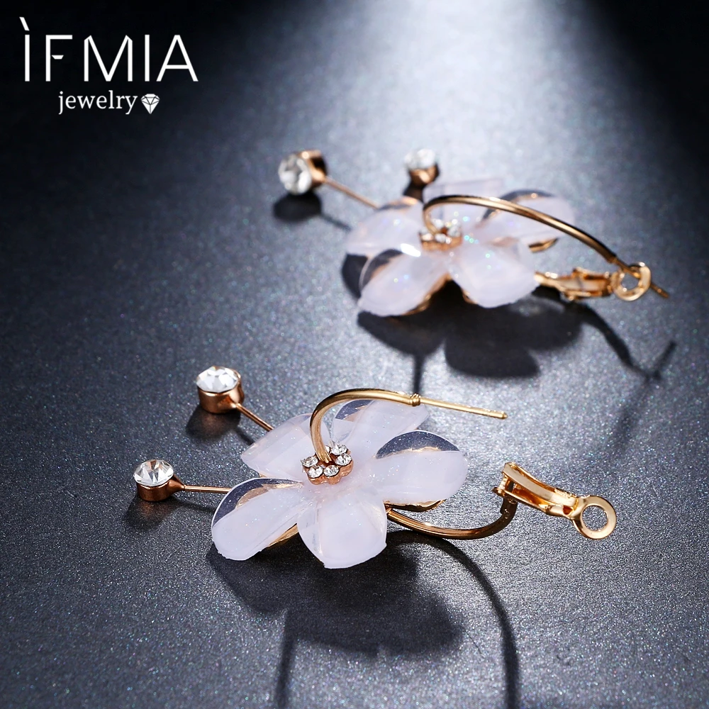 Модные длинные серьги IFMIA с кисточками женские акриловые в форме цветка