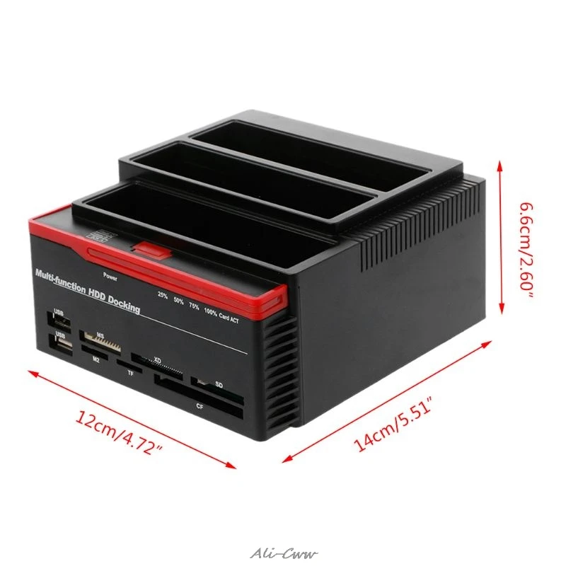 Все в 1 USB 3,0 для SATA IDE Внешний 2," /3,5" жесткий диск HDD док-станция кардридер EU/US Plug высокое качество