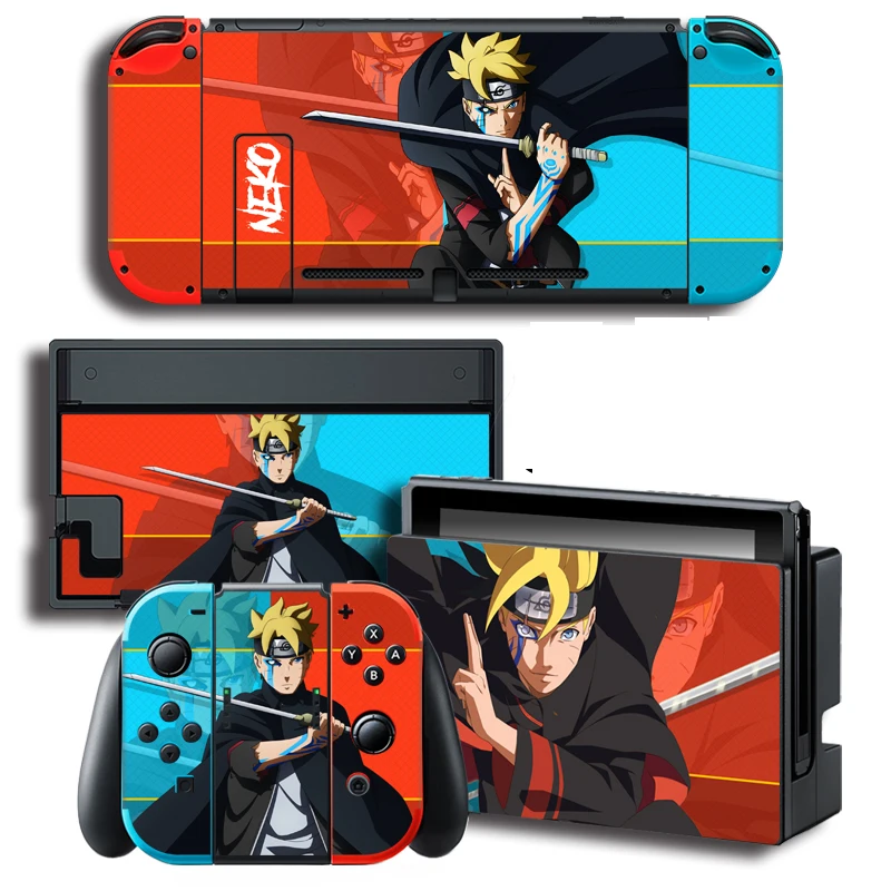 Защитная обложка BORUTO NARUTO Виниловая наклейка для консоли Nintendo Switch NS + контроллер