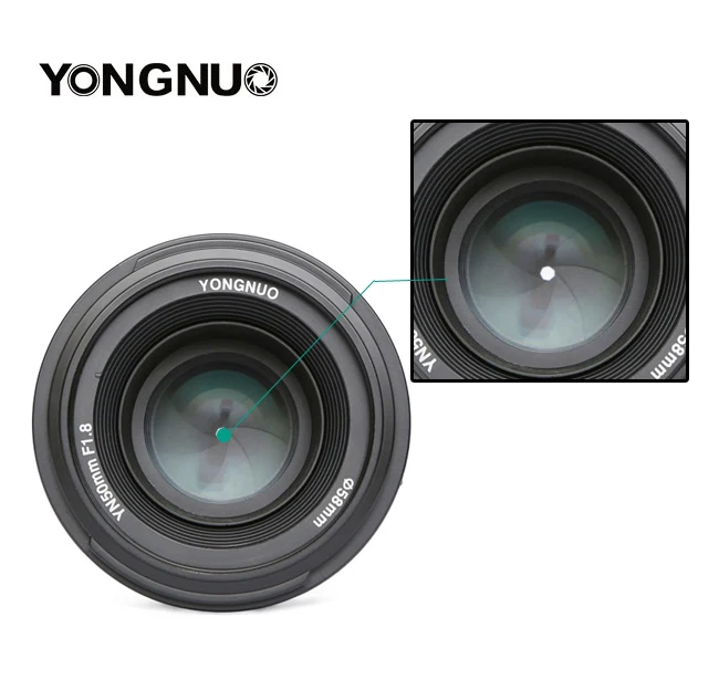 Объектив YONGNUO YN 50 мм F1.8 с большой апертурой и автофокусом для камеры Nikon D800 D300 D3200