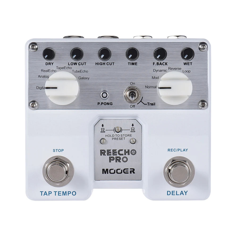 MOOER Reecho Pro цифровой гитарные педали с эффектом Delay Twin ножная педаль 6 эффектов