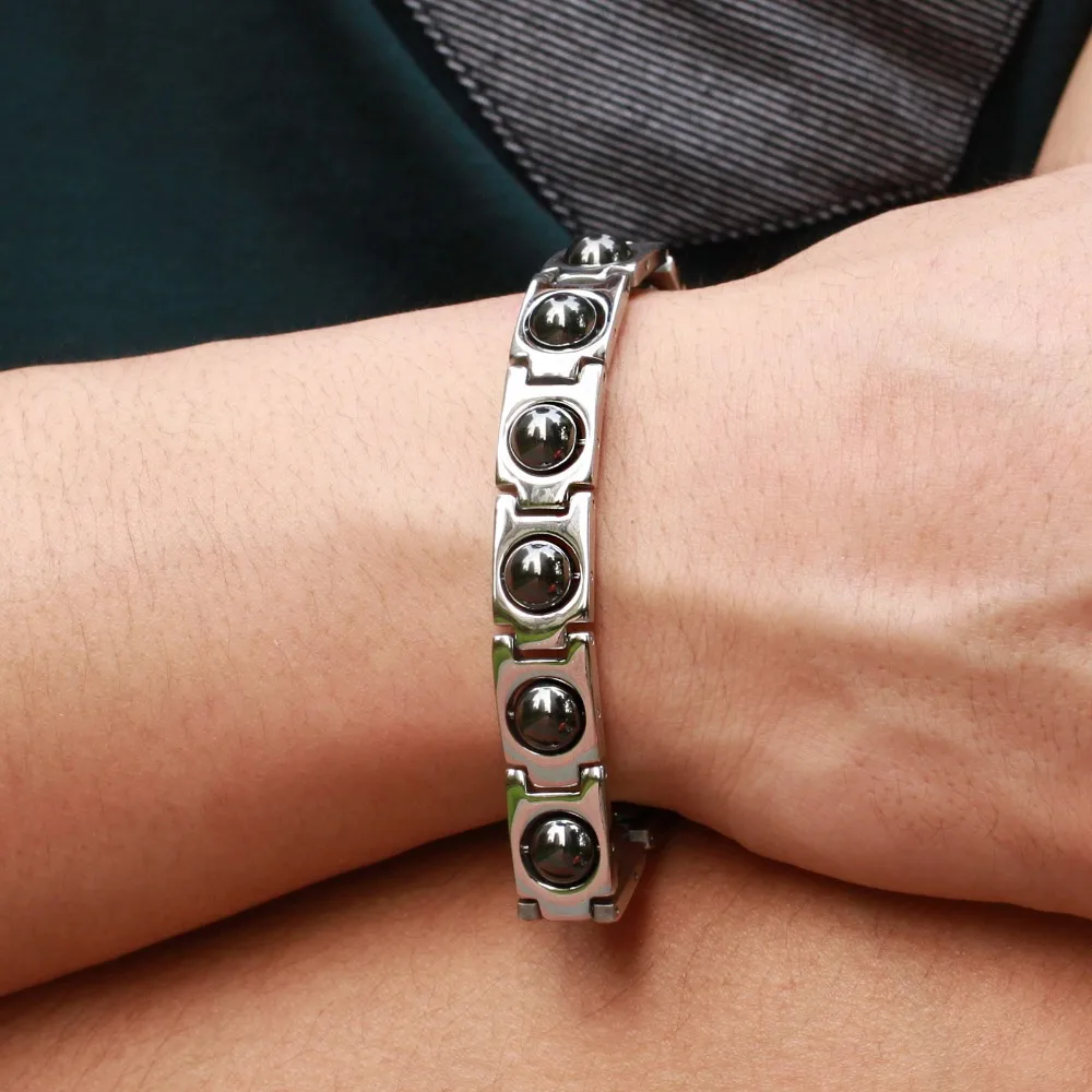 Крутой магнитный браслет бисер терапия с помощью гематита здоровье украшение из