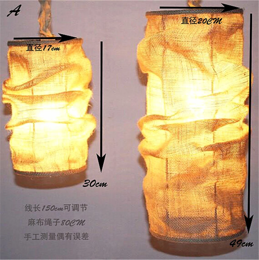 買取 ハンドメイドコットンリネンランタンペンダントライト生地レストランのリビングルームは、研究国ホテル照明器具