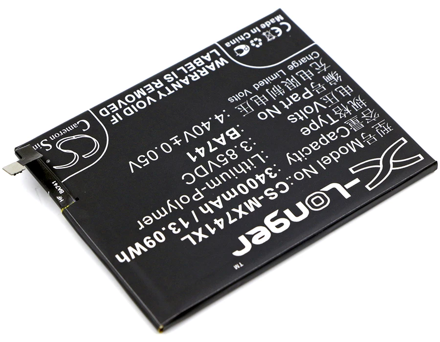 Высококачественный аккумулятор Cameron Sino 3400 мАч BA741 для MeiZu E2 с двумя SIM картами M2E M741A
