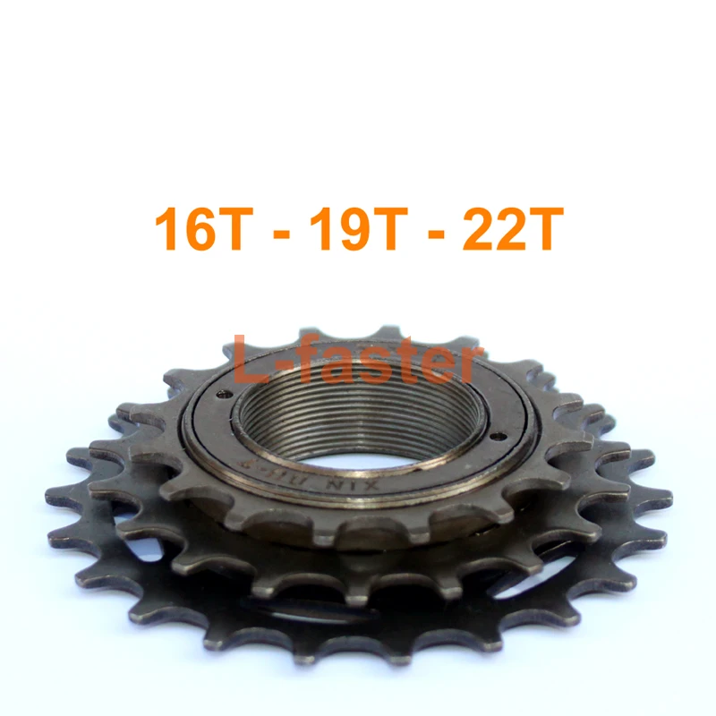 Цепная Звездочка для велосипеда Freewheel 3 скорости 16T 19T 22T маховик шестерни s
