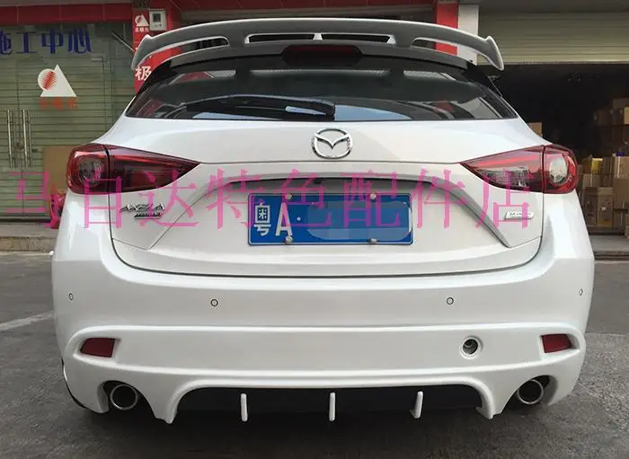 Подходит Для Mazda Axela Хэтчбек 2014 2017 Заднего Бампера Диффузор Бампер Губ Протектор