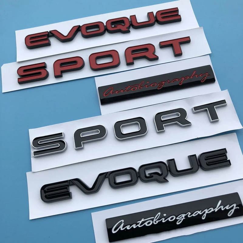 Глянцевый черный красный спортивный EVOQUE буквы автобиография бар эмблема значок автомобиля Стайлинг багажник наклейка для Land Range Rover