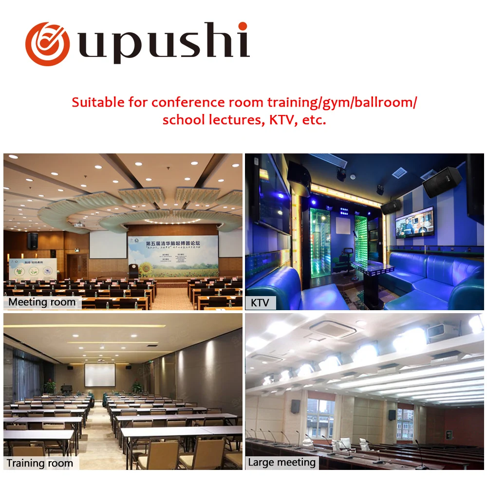 Oupushi Professional усилитель мощности для караоке AV760 + HY208 настенные колонки с