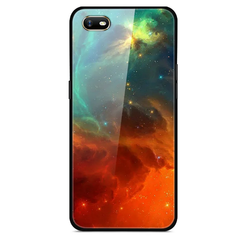 Для OPPO A1K чехол из закаленного стекла жесткий чехол для телефона для OPPO A1K чехол s Мягкий бампер для OPPOA1K A 1K CPH1923 чехол Роскошный - Цвет: 44
