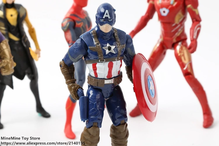 ZXZ Marvel Мстители Халк Тор Капитан Америка человек паук танос Железный человек фигурка Аниме Коллекция фигурка игрушка модель