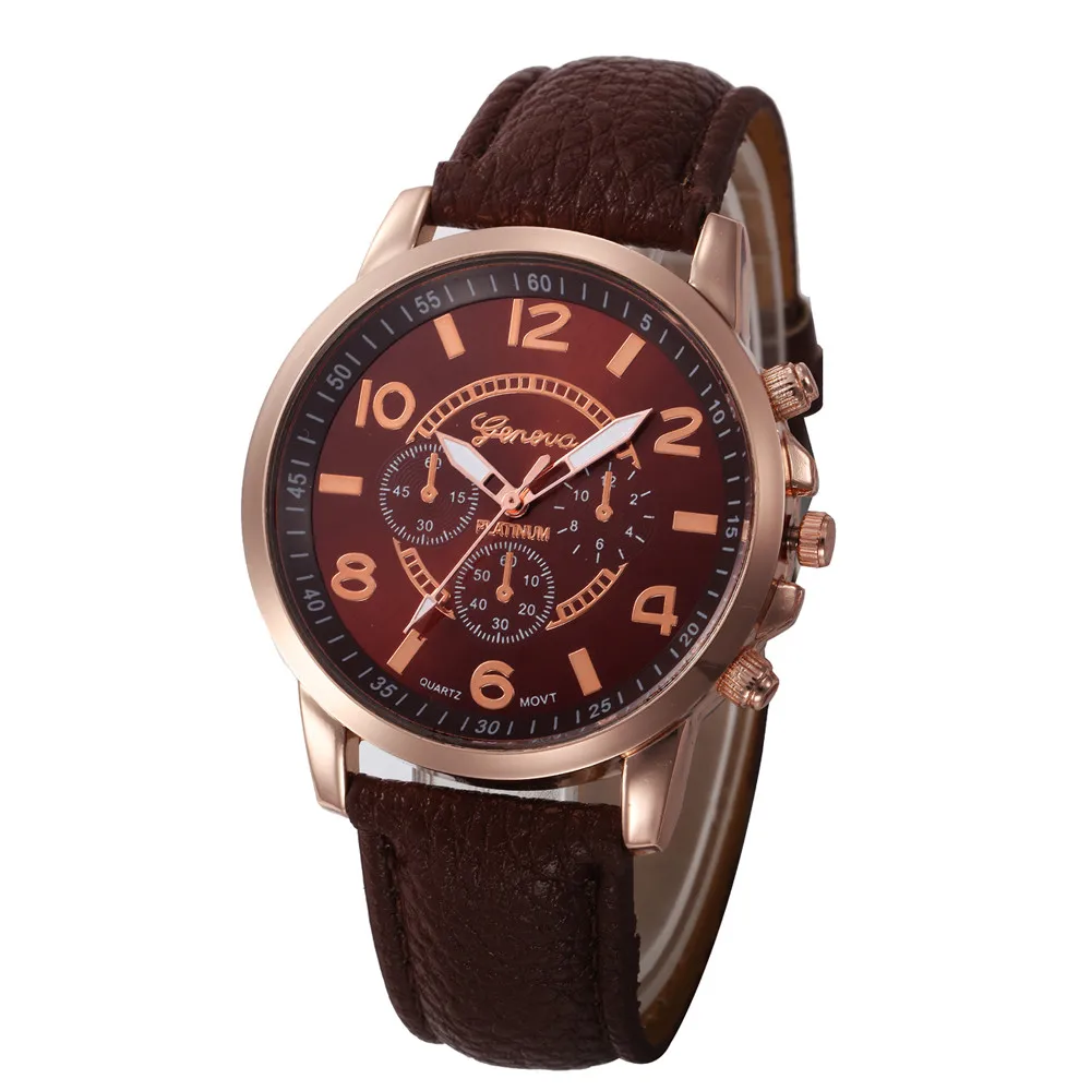 Geneva Montres женские часы кожаные Кварцевые аналоговые наручные часы-браслет горячая