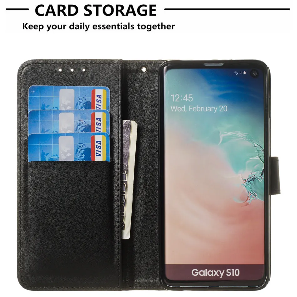 Роскошные тонкие Цвет чехол для samsung Galaxy Note 9 8 A3 A5 j3 j5 S7 S6 край A10 A20 A40 A70 бумажник чехол Фирменная Новинка DP01D