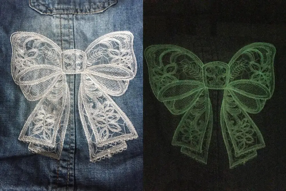 Simthread светится в темноте трилобальная полиэфирная нить Moonlight светящаяся Glowy1000