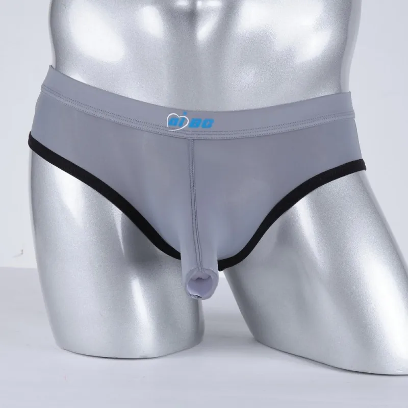 Сексуальные мужские Гладкие трусы с рукавом для пениса нижнее белье