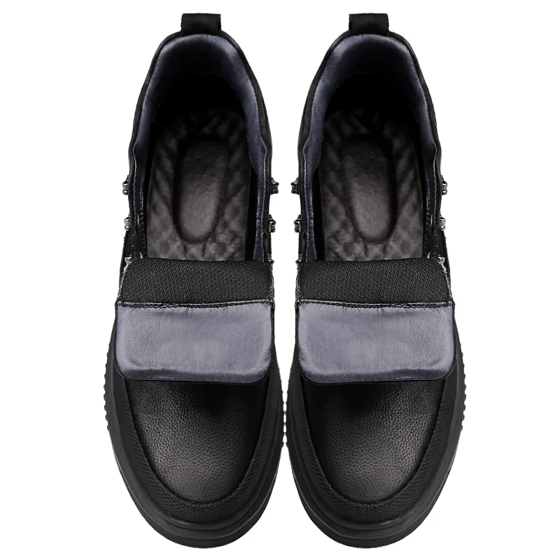 Мужские ботинки из 2019 натуральной коровьей кожи мужские демисезонные на плоской