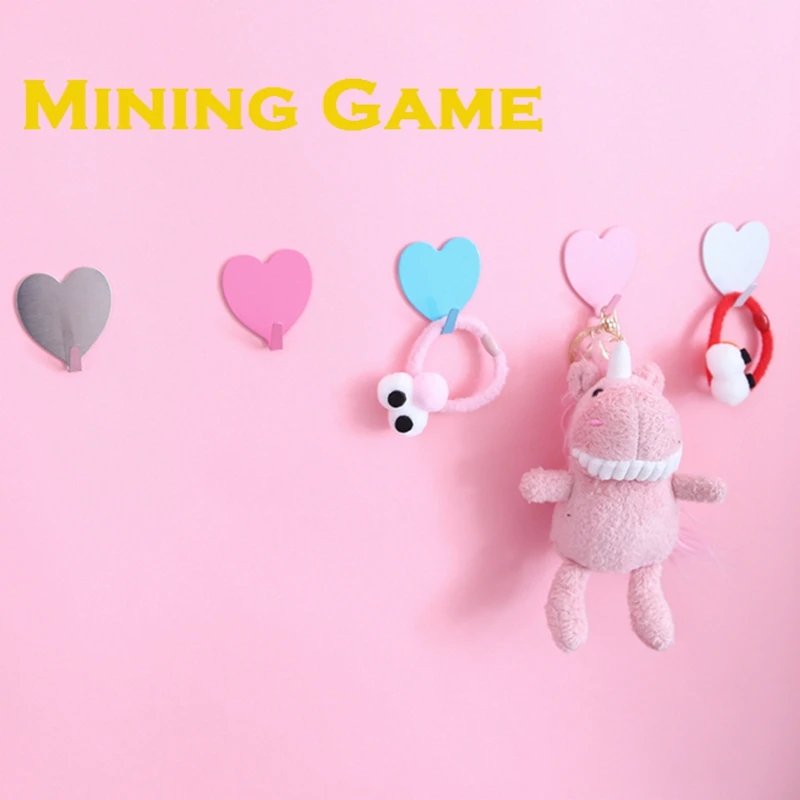 10 шт./лот крючок в форме сердца настольная складная вешалка для сумок и кошельков