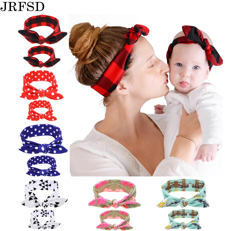 Женские эластичные резинки для волос JRFSD 2 шт./компл. повязка на голову с бантом из