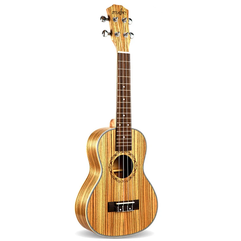 Горячая-концертная Гавайская гитара 23 дюймов Zebrawood начинающая Uke 4 струны для