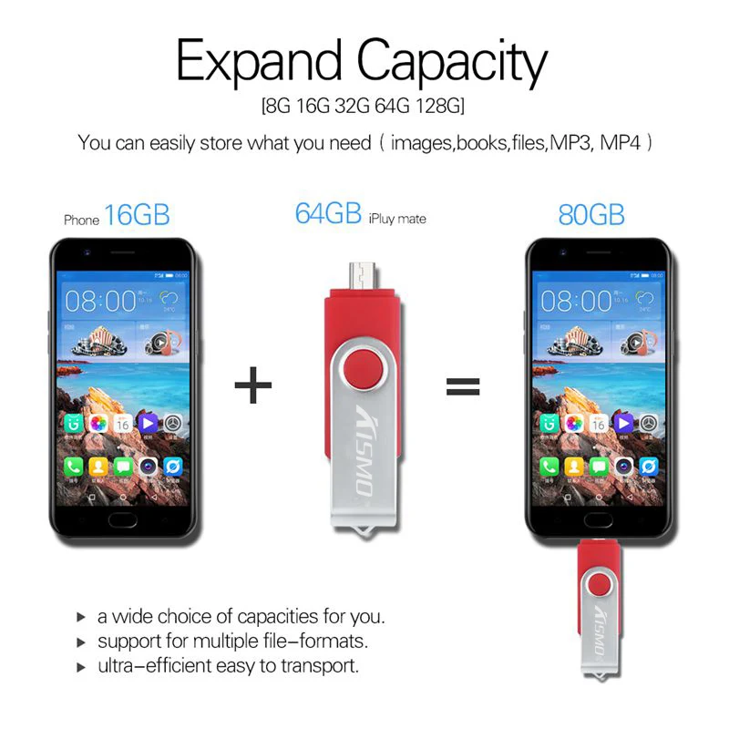 USB флеш-накопитель Kismo на Android 8 ГБ 16 32 64 OTG цветная карта памяти смартфон