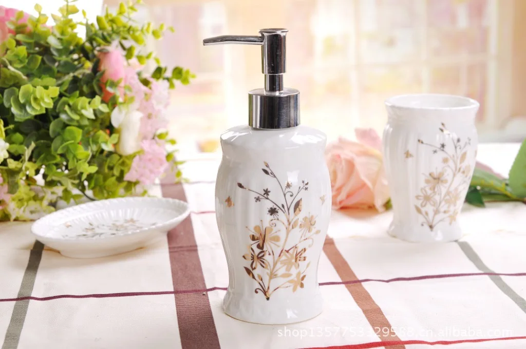 Набор из 5 предметов для ванной комнаты керамический набор лосьон бутылка зубная