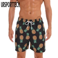ursporttech summer new print mens beach shorts men loose quick dry quarter surfing swiming shorts man short sport homme m 3xl