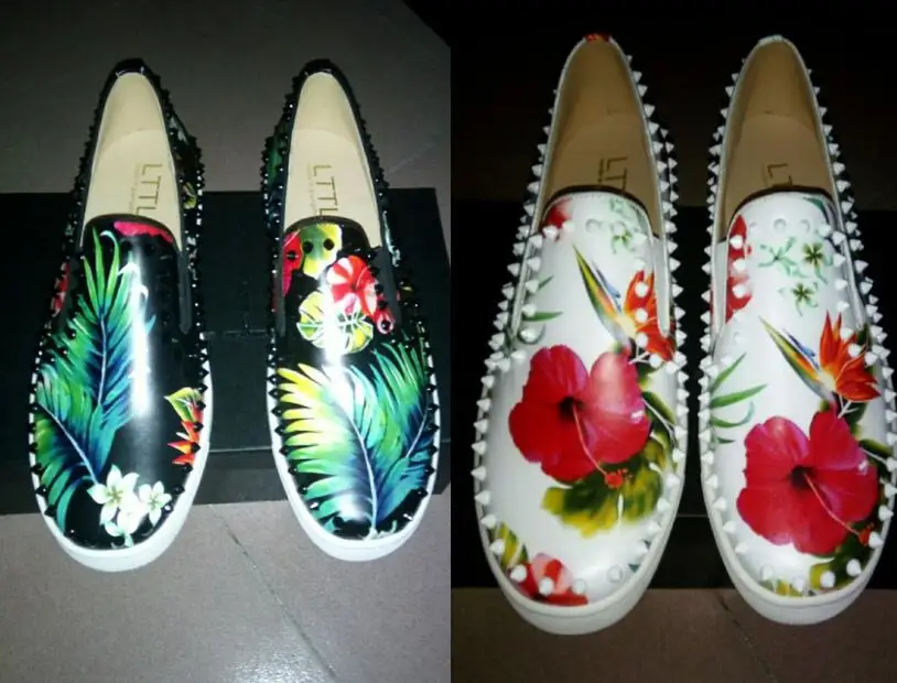 2018 высокое качество мужские слипоны Спайк кроссовки удобные Низкий Топ заклепки