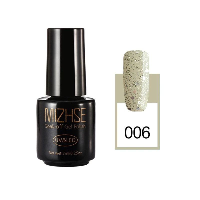 006 MIZHSE Silver Moon color Series Гель-лак 7 мл светодиодный гель паста для ногтей акрилгель-гель верхнее покрытие УФ-смола лак для ногтей с блестками - Цвет: 006