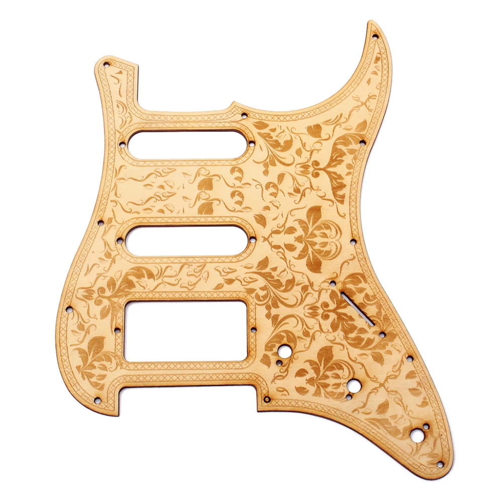 Деревянная гитара SSH Pickguard из кленового дерева с декоративным цветочным узором
